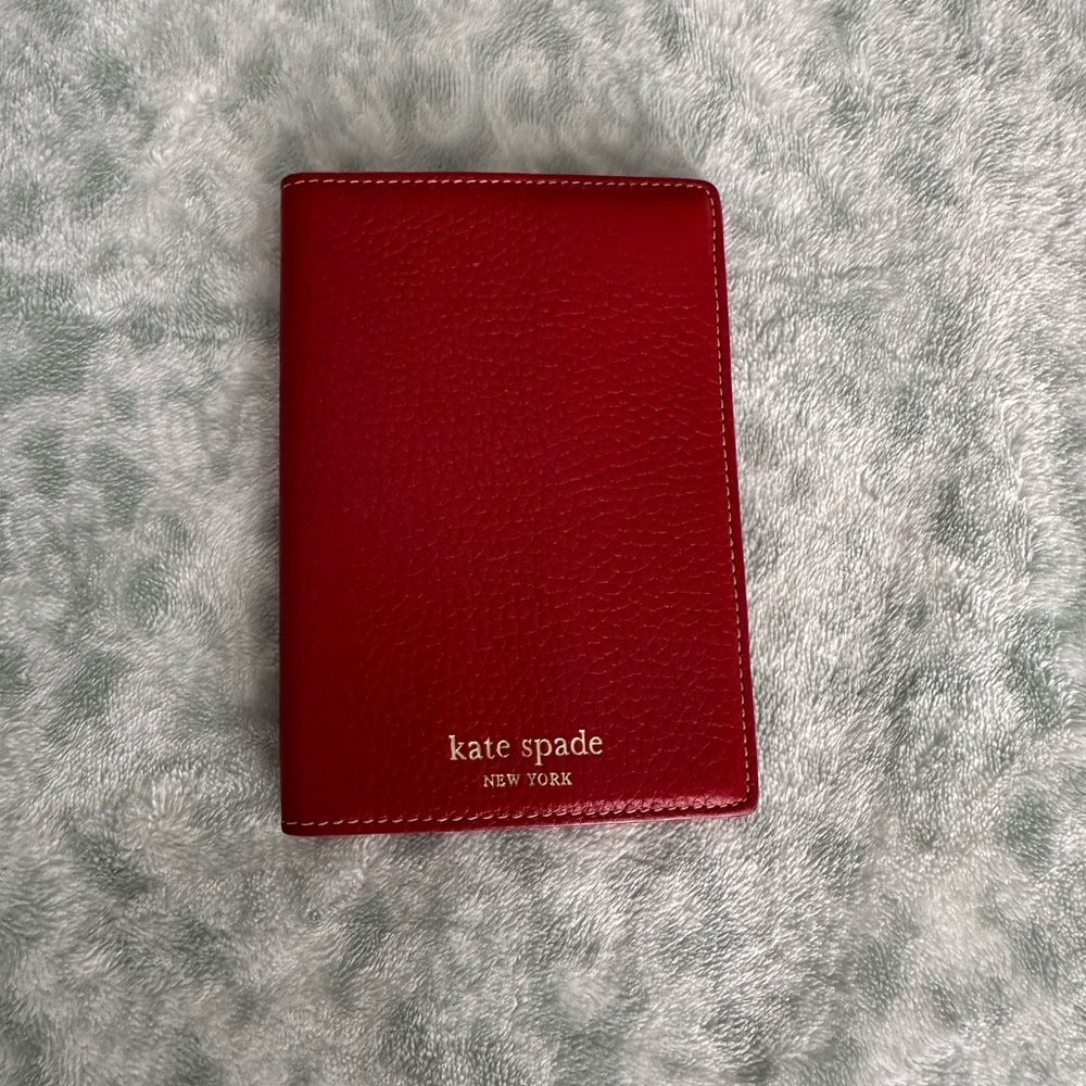 Kate Spade Red Leather Passport Holder
